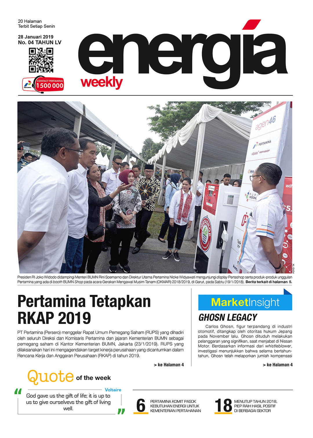 Energia Weekly 5th Week Of Januari 2019