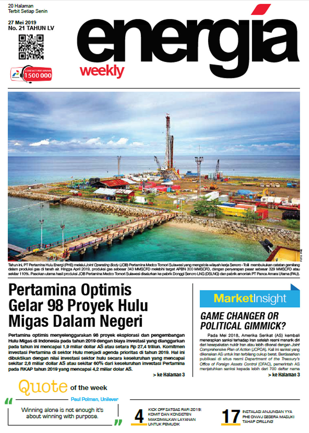 Energia Weekly 4th Week of May 2019